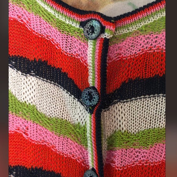 Vintage Bazar de Christian Lacroix print back knit cardigan - Picture 6 of 10